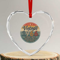 Vintage 1966 60th Birthday Heart Crystal Glass Ornament 60 Year Old Gift Weird Being the Same Age as Old People