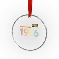 Vintage 1976 Retro Cassette Tape Graphic Crystal Glass Ornament Awesome Since 1976 Birthday Gift