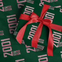 Vintage 25th Birthday Limited Edition 2001 Gift Wrapping Paper Roll