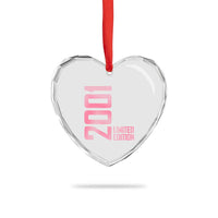 Vintage 25th Birthday Limited Edition 2001 Gift Heart Crystal Glass Ornament