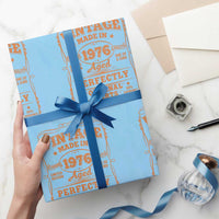 Vintage 50 Birthday Wrapping Paper Roll 50yr 1976 50th Birthday