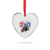 Vintage Abraham Lincoln Abe Lincoln Playing Guitar 250 Years Heart Crystal Glass Ornament 1776 2026 Humor Patriotic