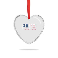 Vintage American Flag Papa The Man The Myth The Legend Heart Crystal Glass Ornament Fathers Day Gift