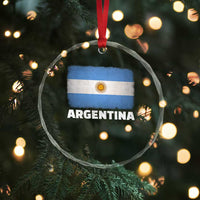 Vintage Argentina Flag Sun of May Argentinian Souvenir Crystal Glass Ornament
