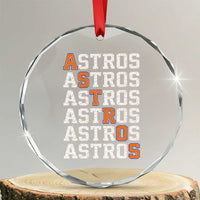 Vintage Astro Last Name Crystal Glass Ornament Retro Baseball Fans Sports Style