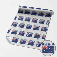 Vintage Australia Flag Wrapping Paper Roll Distressed Patriotic Country Pride Graphic
