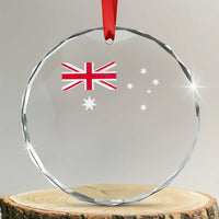 Vintage Australian Flag Crystal Glass Ornament Australia Distressed Patriotic Southern Cross Country Pride Graphic