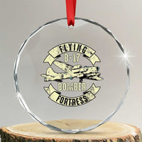 Vintage B-17 Bomber WW2 Aircraft Crystal Glass Ornament Plane Aviation Fighter Airplane Retro Grunge TS02