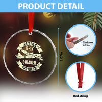 Vintage B-17 Bomber WW2 Aircraft Crystal Glass Ornament Plane Aviation Fighter Airplane Retro Grunge TS02