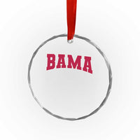 Vintage Bama Crystal Glass Ornament Retro Varsity Alabama Football Lover AL State - Wonder Print Shop