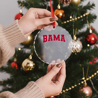 Vintage Bama Crystal Glass Ornament Retro Varsity Alabama Football Lover AL State - Wonder Print Shop
