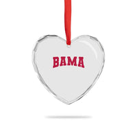 Vintage Bama Heart Crystal Glass Ornament Retro Varsity Alabama Football Lover AL State - Wonder Print Shop