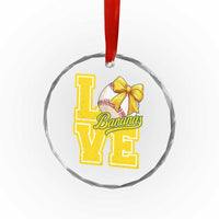 Vintage Banana Coquette Bow Crystal Glass Ornament LOVE Baseball Fan Sport Lover - Wonder Print Shop