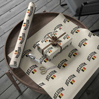 Vintage Belgium Wrapping Paper Roll Belgian Soccer Football Pride Gift for Fans