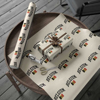 Vintage Belgium Wrapping Paper Roll Lion Royal Flag Graphic Belgian Soccer Football Pride Gift for Fans