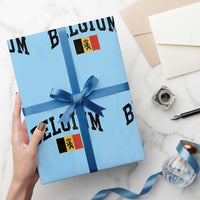 Vintage Belgium Wrapping Paper Roll Lion Royal Flag Graphic Belgian Soccer Football Pride Gift for Fans