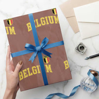 Vintage Belgium Varsity Style Distressed Graphic Wrapping Paper Roll Classic Collegiate Belgian Pride