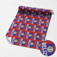 Vintage Belize Wrapping Paper Roll Distressed Flag Central American Pride Heritage Gift