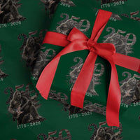 Vintage Bigfoot Playing Guitar 250 Years Wrapping Paper Roll 1776 2026 Bigfoot Patriotic USA Flag Sasquatch
