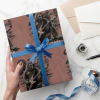 Vintage Bigfoot Playing Guitar 250 Years Wrapping Paper Roll 1776 2026 Bigfoot Patriotic USA Flag Sasquatch