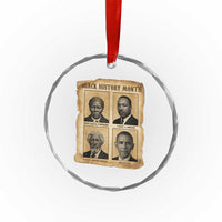 Vintage Black History Heroes Crystal Glass Ornament Strong Black Pride - Wonder Print Shop