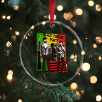 Vintage Black Panther Party Crystal Glass Ornament Black History Self Defense Huey Newton Bobby Seale TS10
