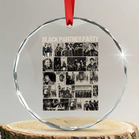 Vintage Black Panther Party Crystal Glass Ornament Huey P. Newton Bobby Seale Black History Month Juneteenth TS10