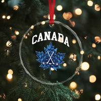 Vintage Canada Hockey Crystal Glass Ornament Maple Leafs - Wonder Print Shop