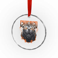 Vintage Chicago Crystal Glass Ornament Retro Graphic Wild Bear Streetwear Bootleg TS10