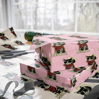 Vintage Cowboy Cat Wrapping Paper Roll Retro 90s Western Country Rodeo Meowdy Partner - Wonder Print Shop