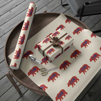 Vintage Cub Wrapping Paper Roll Retro Sports Bear Baseball Fans