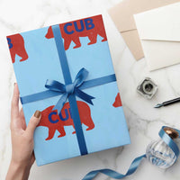 Vintage Cub Wrapping Paper Roll Retro Sports Bear Baseball Fans