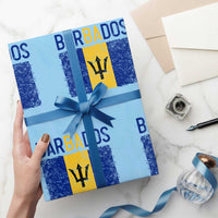 Vintage Distressed Barbados Flag Wrapping Paper Roll Bajan Caribbean Heritage Patriotic Pride Gift