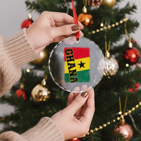 Vintage Distressed Ghana Flag Crystal Glass Ornament Ghanaian Heritage Africa Ghanese Roots