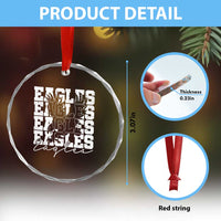 Vintage Eagles Bird Inspirational Crystal Glass Ornament 90s Style Classic Eagles Fly TS10