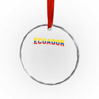 Vintage Ecuador Roots Crystal Glass Ornament Latin Heritage Pride Gift