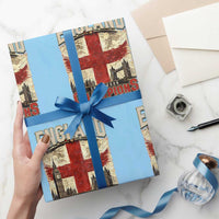 Vintage England Champions Wrapping Paper Roll Proud Football Fan Heritage