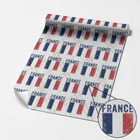 Vintage France Flag Distressed French Pride Patriotic Soccer Fan Graphic Wrapping Paper Roll