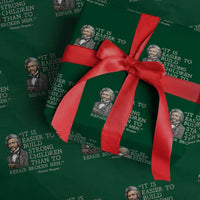 Vintage Frederick Douglass Wrapping Paper Roll It Is Easier To Build Strong Children Than To Repair Broken Men - Wonder Print Shop
