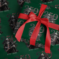 Vintage George Washington Playing Guitar 250 Years Wrapping Paper Roll 1776 2026 Humor Patriotic USA Flag
