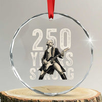Vintage George Washington Playing Guitar Crystal Glass Ornament 250 Years Strong