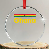 Vintage Ghana Flag Crystal Glass Ornament Proud Ghanaian Heritage African Pride