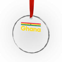 Vintage Ghana Flag Crystal Glass Ornament Proud Ghanaian Heritage African Pride