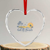 Vintage Gulf of Mexico Est 1550 Heart Crystal Glass Ornament Golfo De Mexico - Wonder Print Shop