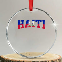 Vintage Haiti Crystal Glass Ornament Varsity Haitian Flag Classic Haitian Pride College Style