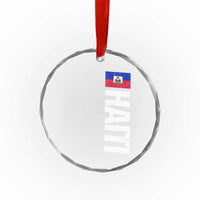 Vintage Haitian Flag Crystal Glass Ornament Proud Haitienne Haiti Independence 1804