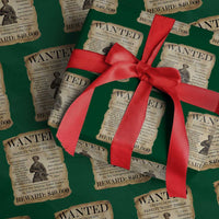 Vintage Harriet Tubman Poster Wrapping Paper Roll Wanted For Helping Slaves Escape - Wonder Print Shop