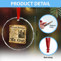 Vintage Harriet Tubman We Out Crystal Glass Ornament Black American Hero History Gift - Wonder Print Shop
