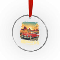 Vintage Highway 66 100th Anniversary Souvenir Crystal Glass Ornament