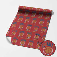 Vintage Indiana Basketball Graphic Wrapping Paper Roll Retro 1967 Sports Indianapolis IN Fan
